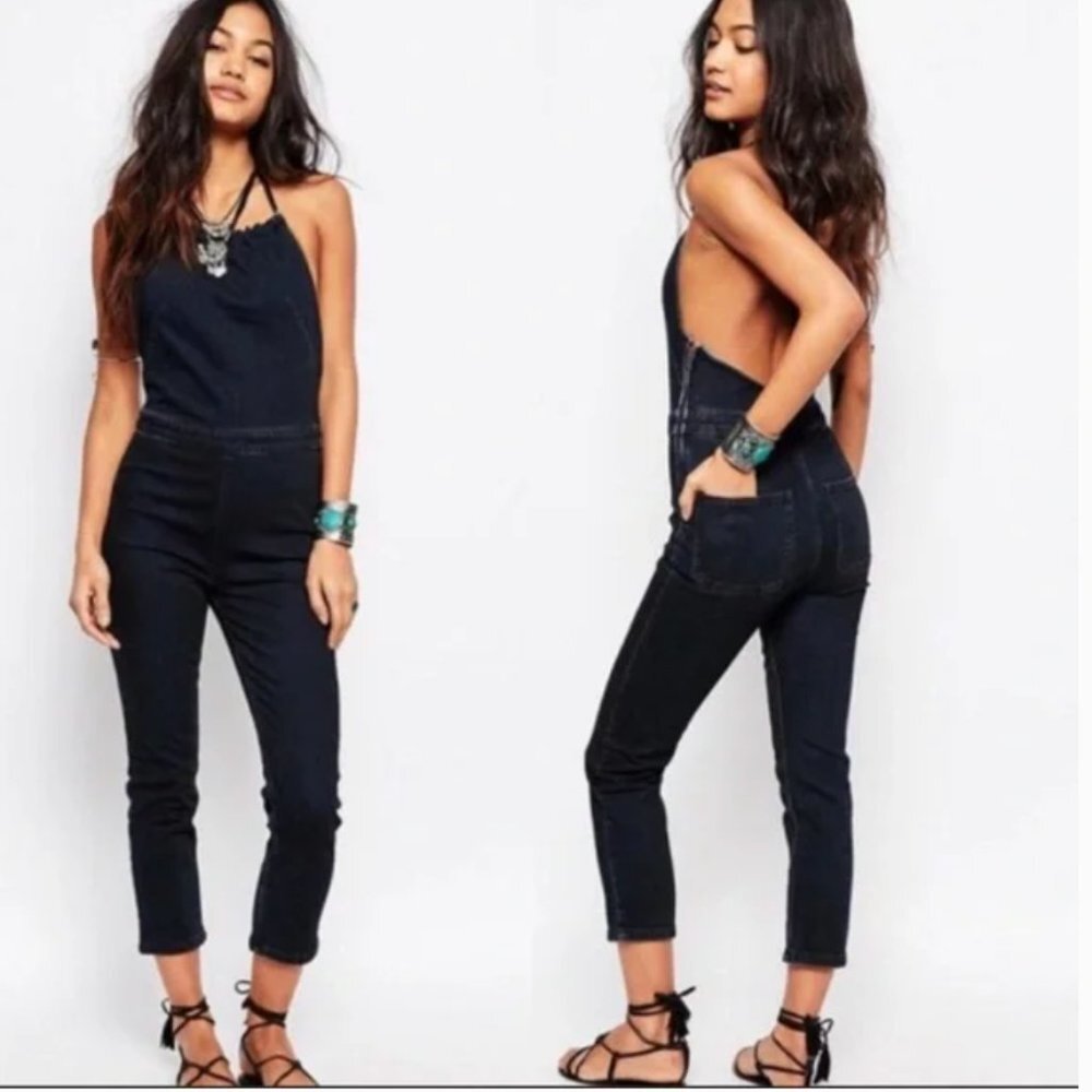 Free People Hearts On Fire Halterall Tijuana Blue